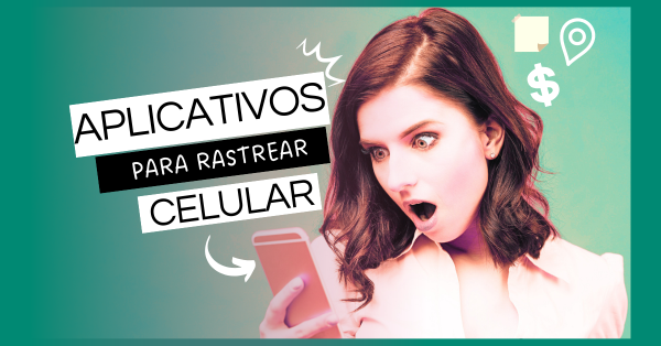 aplicativos para rastrear celular. Menina admirada com o que vê no celular